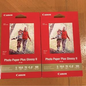 Set of Two Canon Photo Paper Plus Glossy ll 4x6